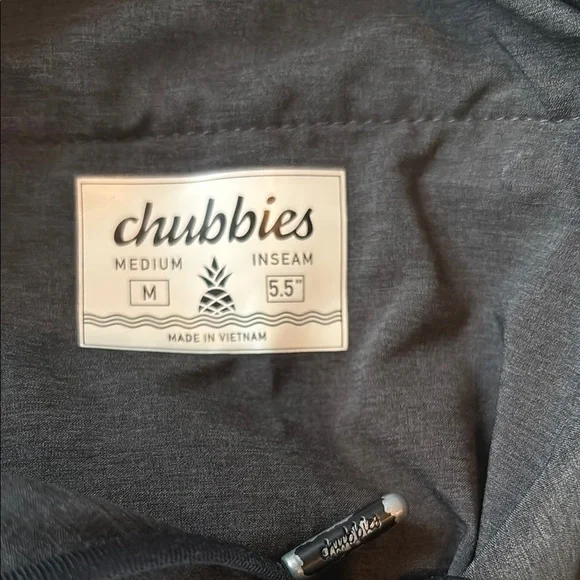 Chubbies Workout Black Shorts with Light Blue Waistband - Picture 3 of 4